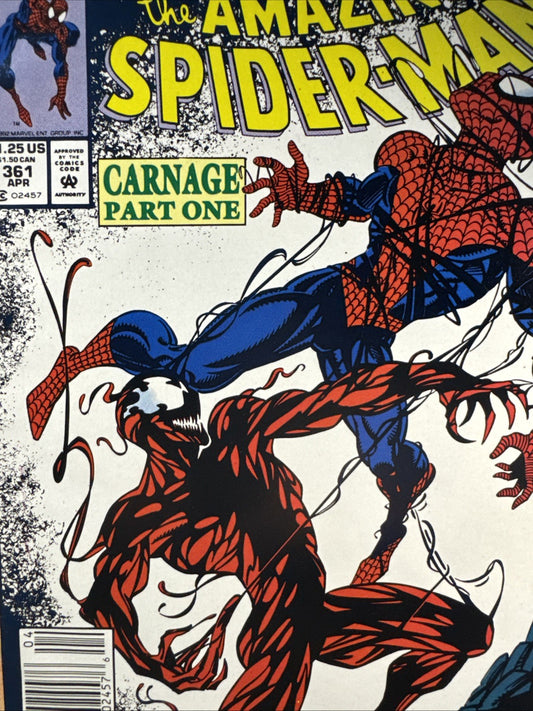 Amazing Spider-Man #361 Newsstand Variant (Marvel 1992) First Carnage COPPER KEY