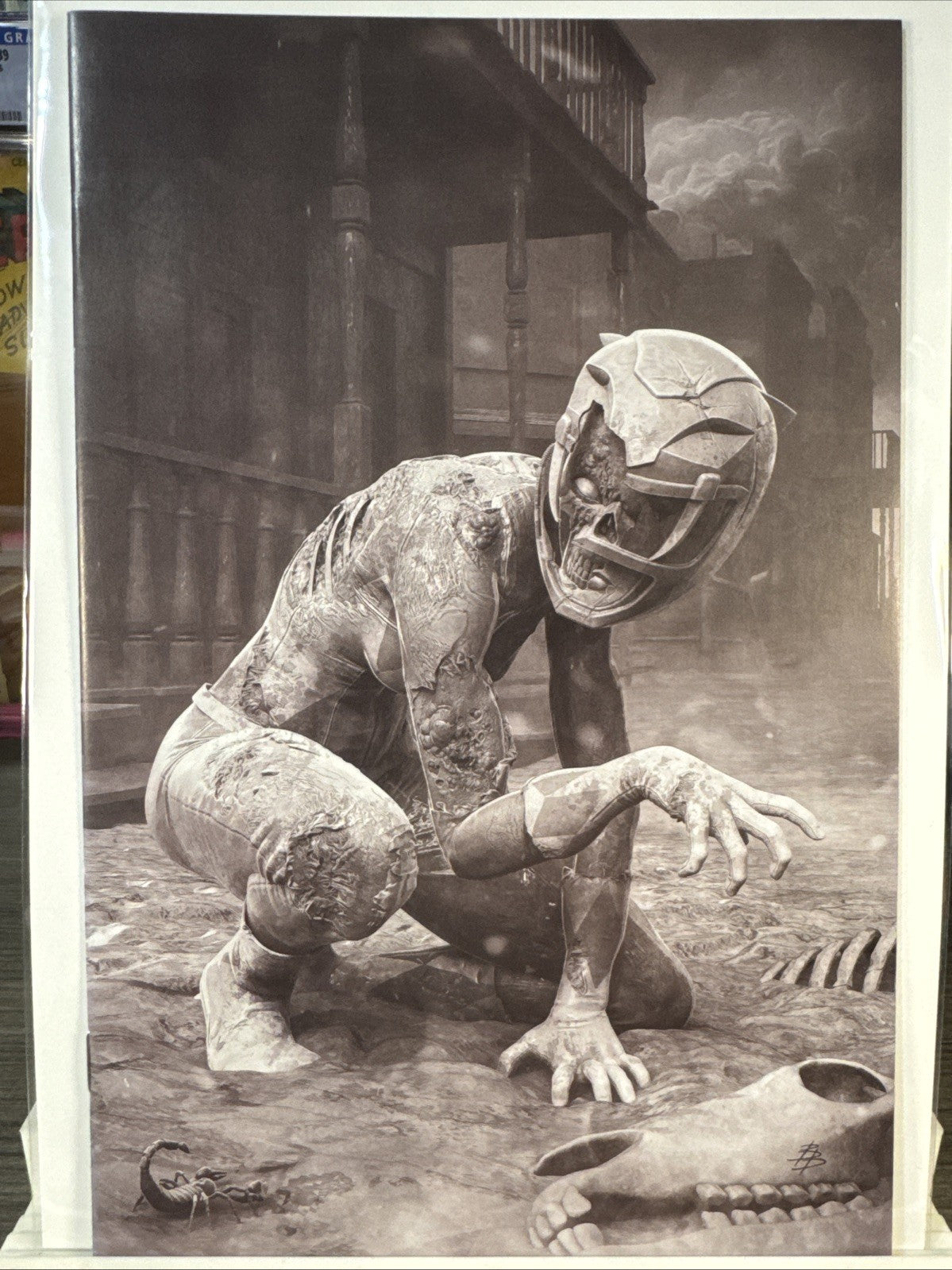 Mighty Morphin Power Rangers #117 1:10 Barends B&W Virgin Variant Zombie MODERN