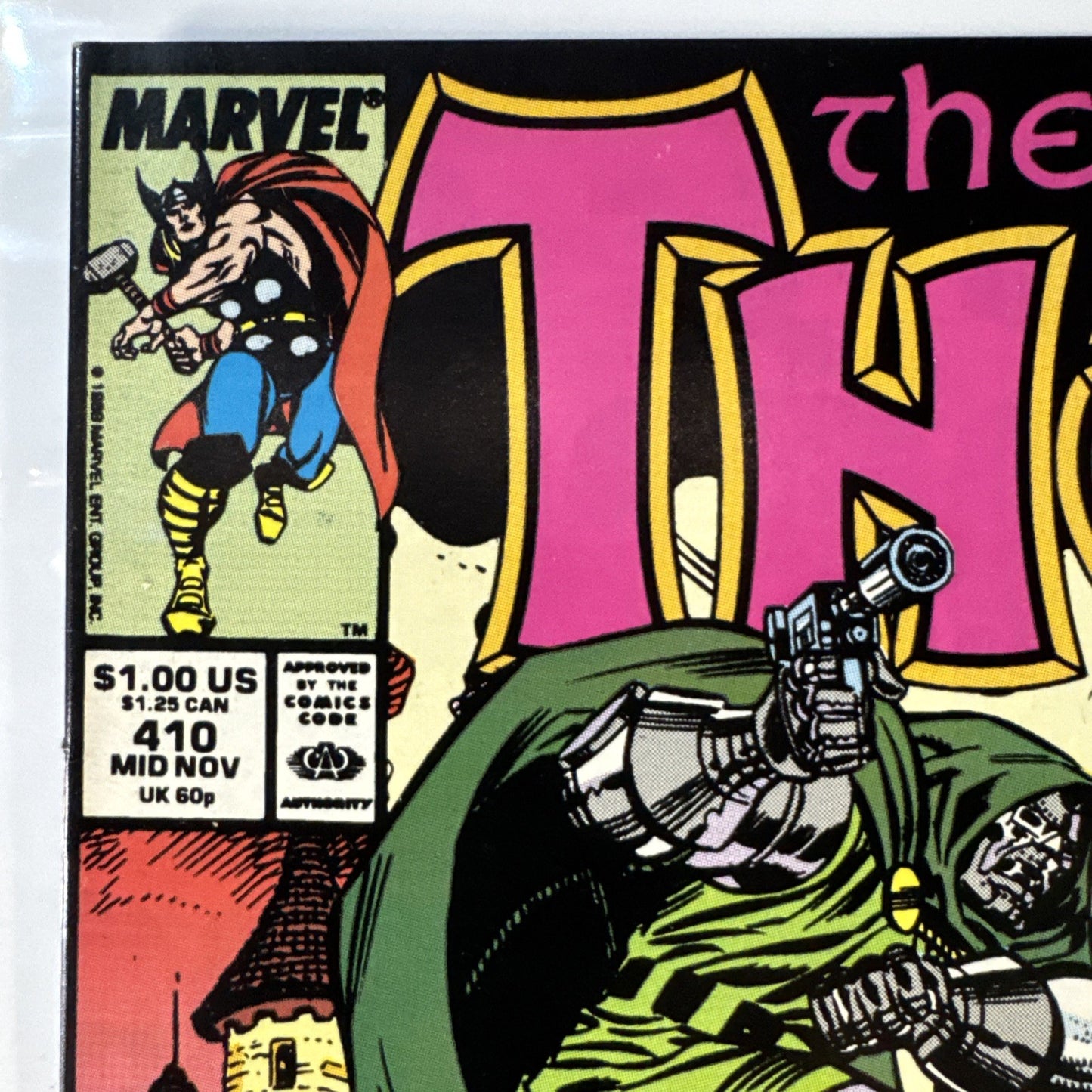 The Mighty Thor #410 (Marvel Comics Mid November 1989) COPPER DOOM KEY