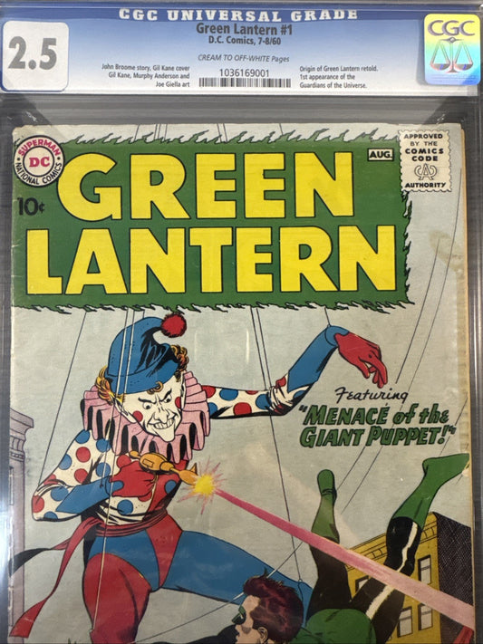 Green Lantern 1 CGC 2.5 1960 1st Guardians of the Universe SILVER KEY