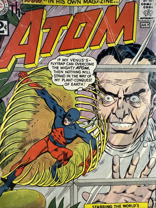 The Atom #1 (DC Comics 1962) KEY Low Grade SILVER Cover Barely Attached