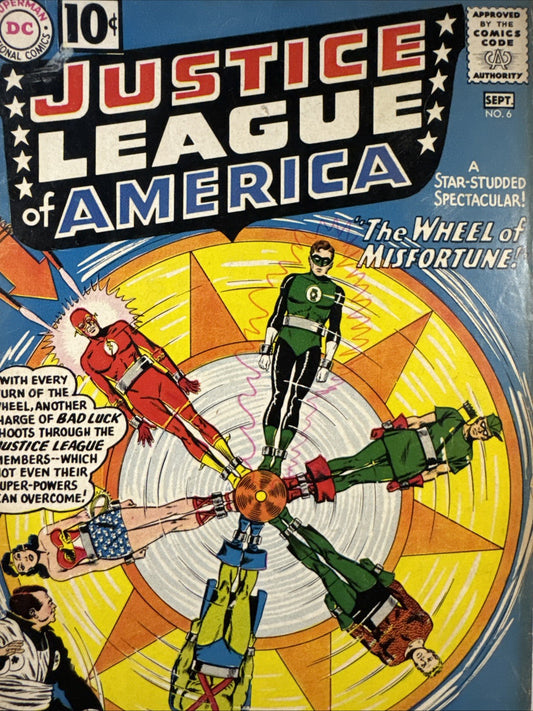 Justice League of America #6 (DC Comics August-September 1961) SILVER KEY VG