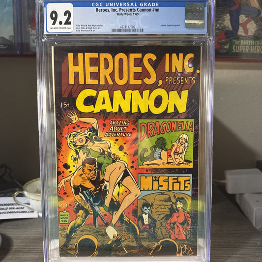 Heroes Inc. Presents Cannon #1 (Wally Wood 1969)Steve Ditko CGC 9.2 Silver Age