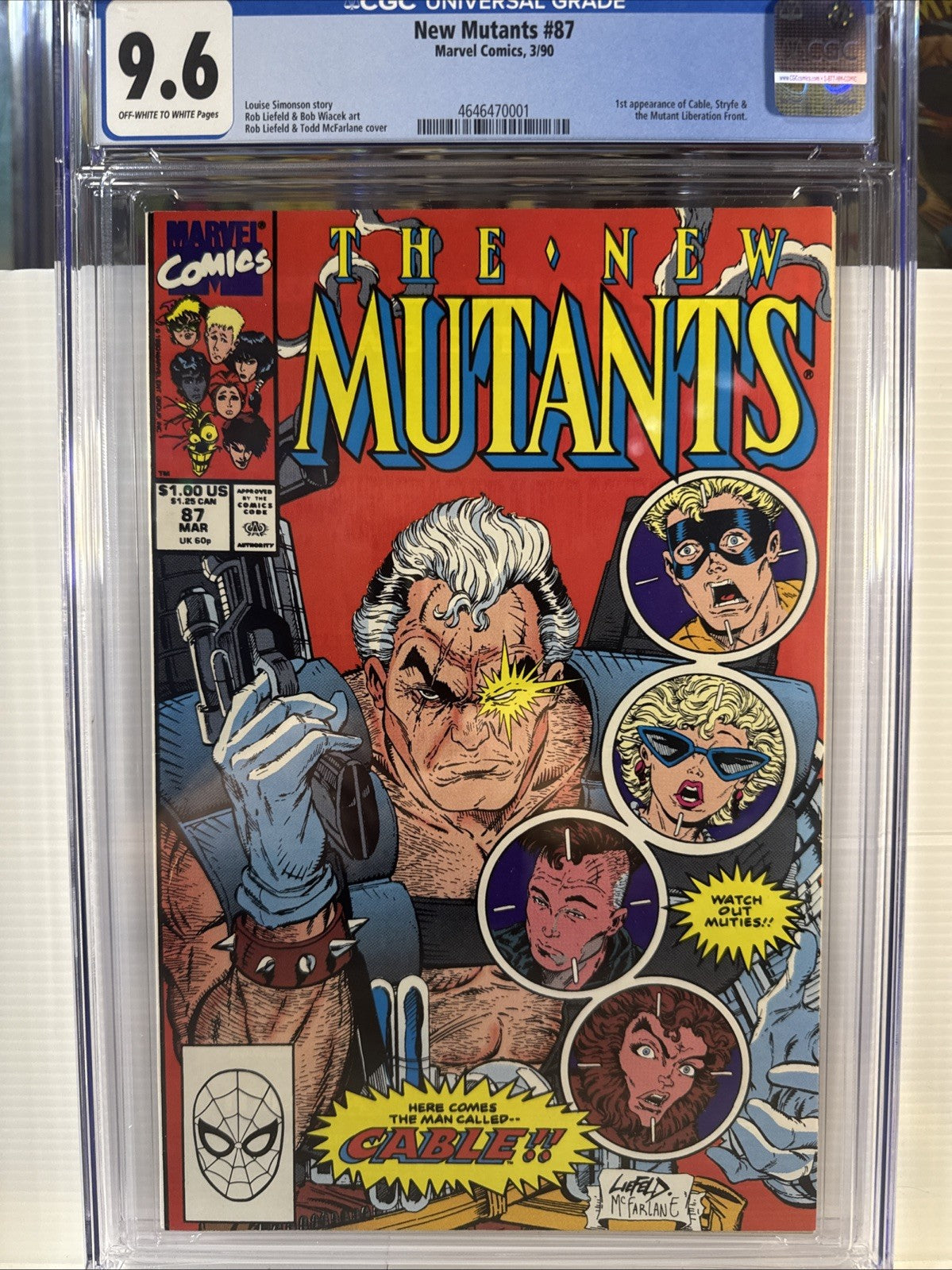 💥 New Mutants # 87 CGC 9.6 1990 Near Mint +  1st Appearance Cable 💥