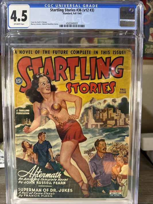 STARTLING STORIES #36 CGC 4.5 GOOD GIRL AWESOME COVER FALL 1945 SCI  FI PULP