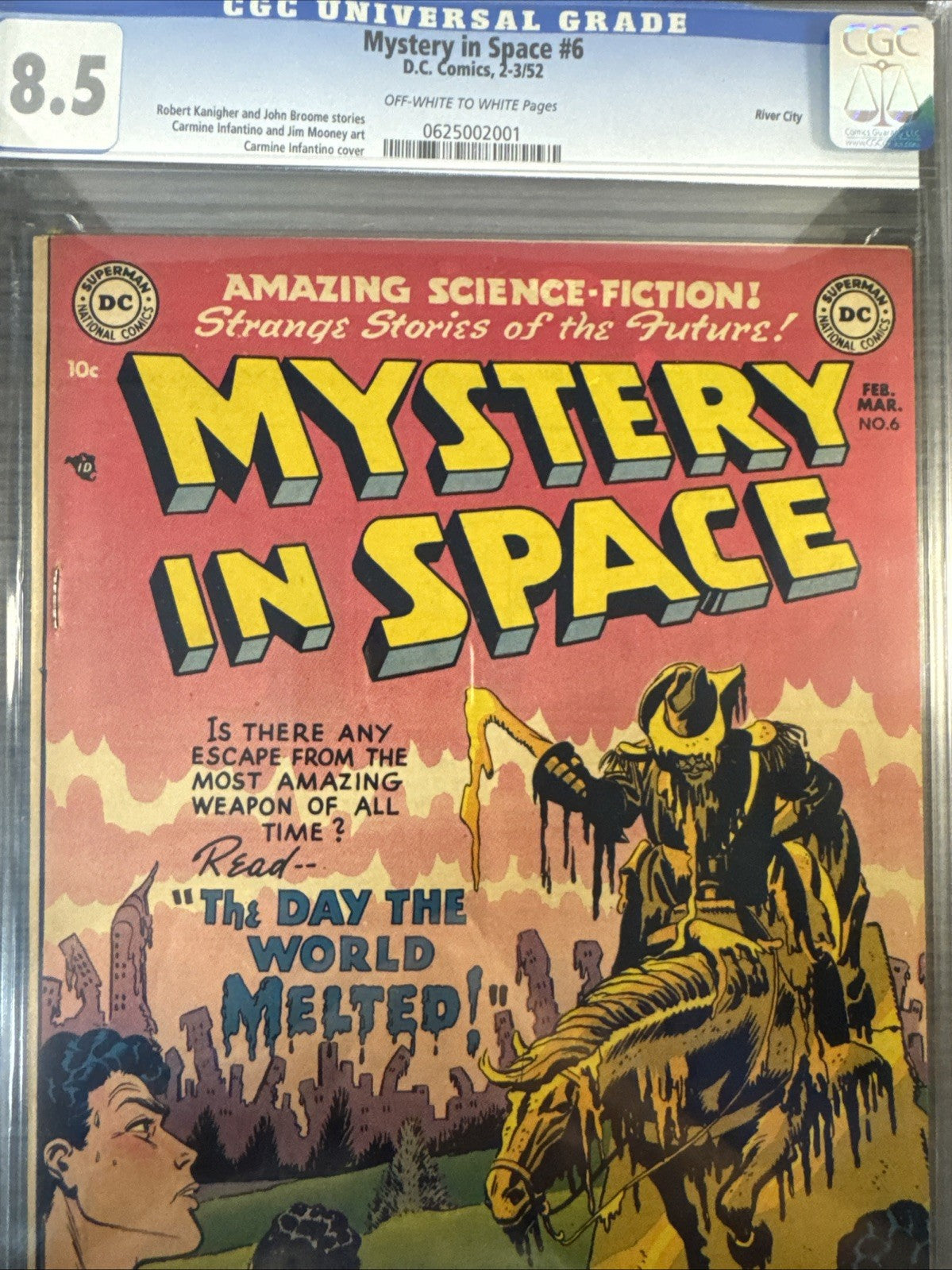 Mystery In Space 6 CGC 8.5 DC Comics 1952 Old Label River City Pedigree RARE!