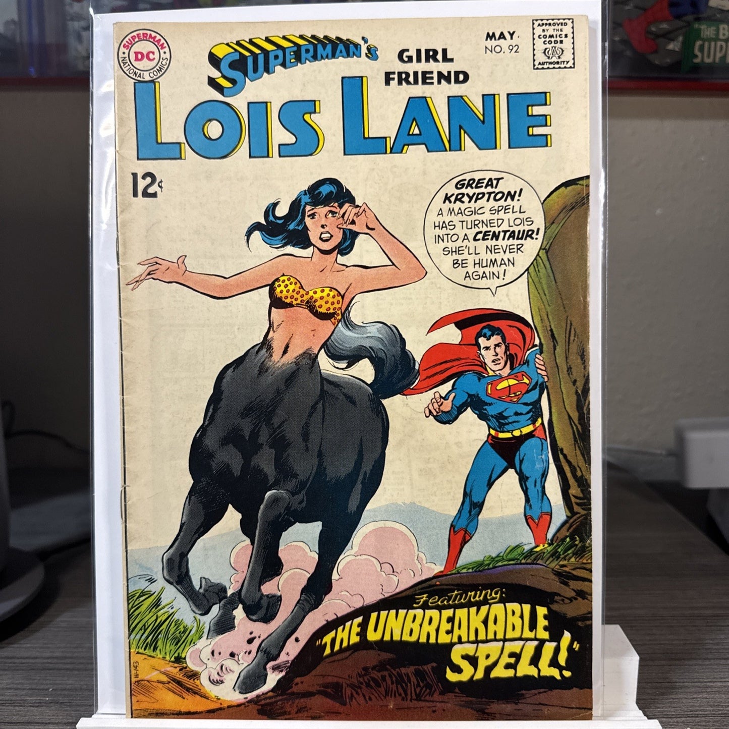 Superman's Girl Friend, Lois Lane #92 - Neal Adams cover - centaur- 1969 - FN/VF