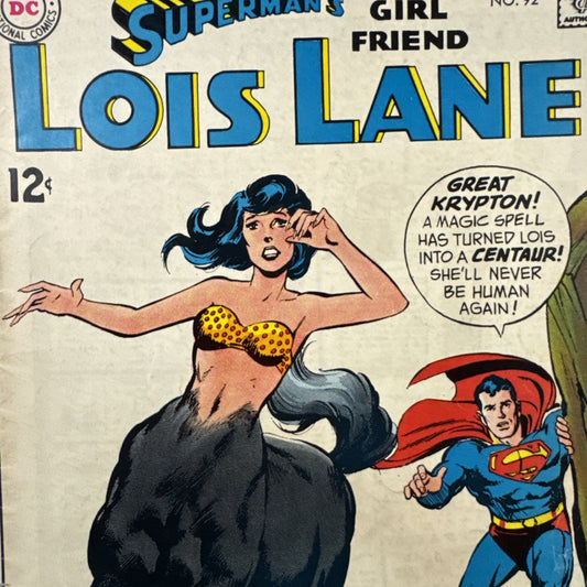 Superman's Girl Friend, Lois Lane #92 - Neal Adams cover - centaur- 1969 - FN/VF