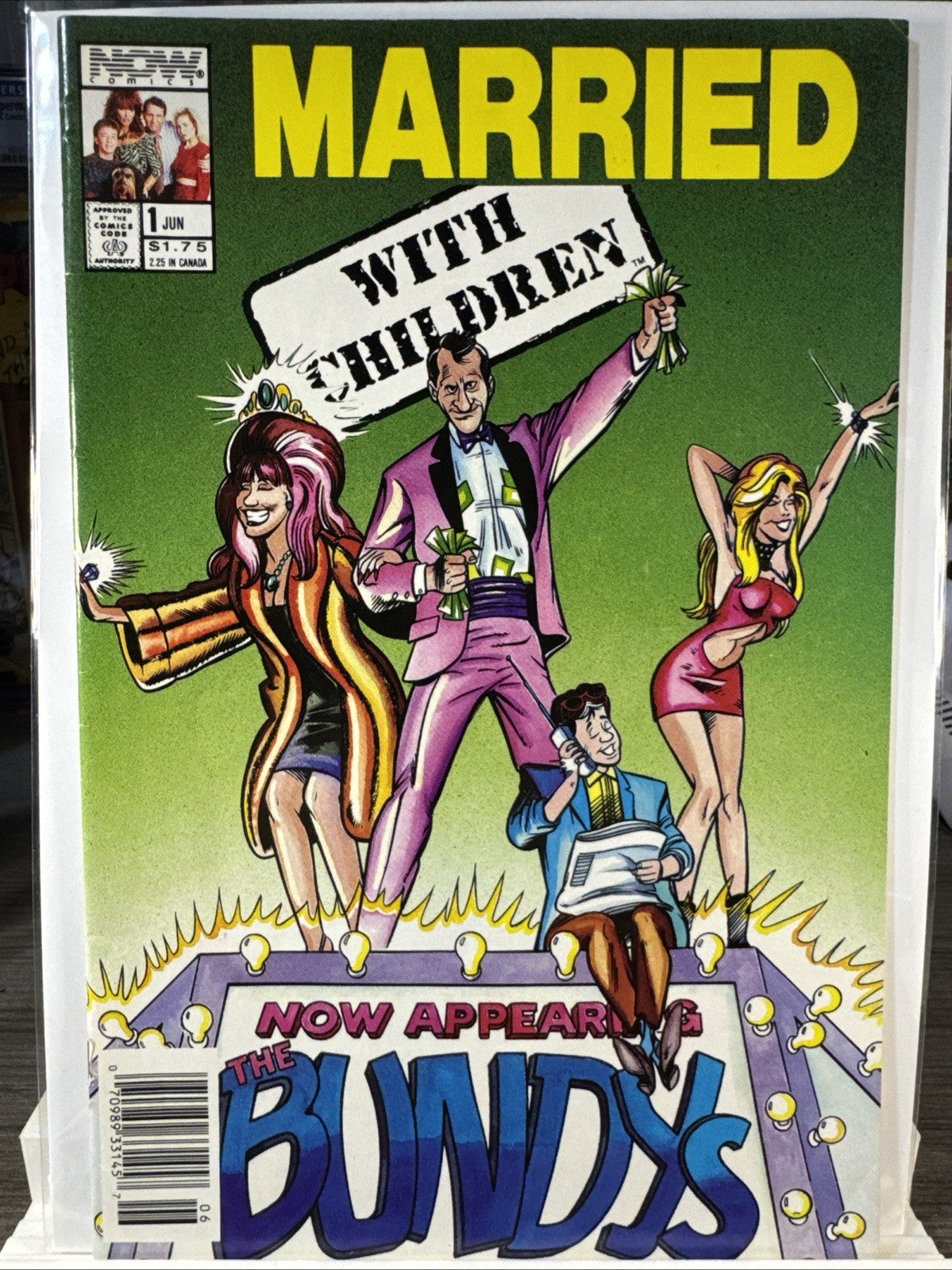 Married... with Children #1 Newsstand (NOW 1990) VF+\NM-1st Comic App COPPER KEY