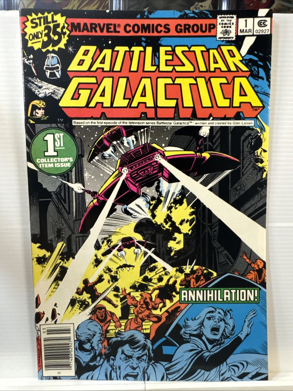 BATTLESTAR GALACTICA 1 VF+ 8.5 HIGH GRADE MARVEL BRONZE 1978 KEY NEWSSTAND