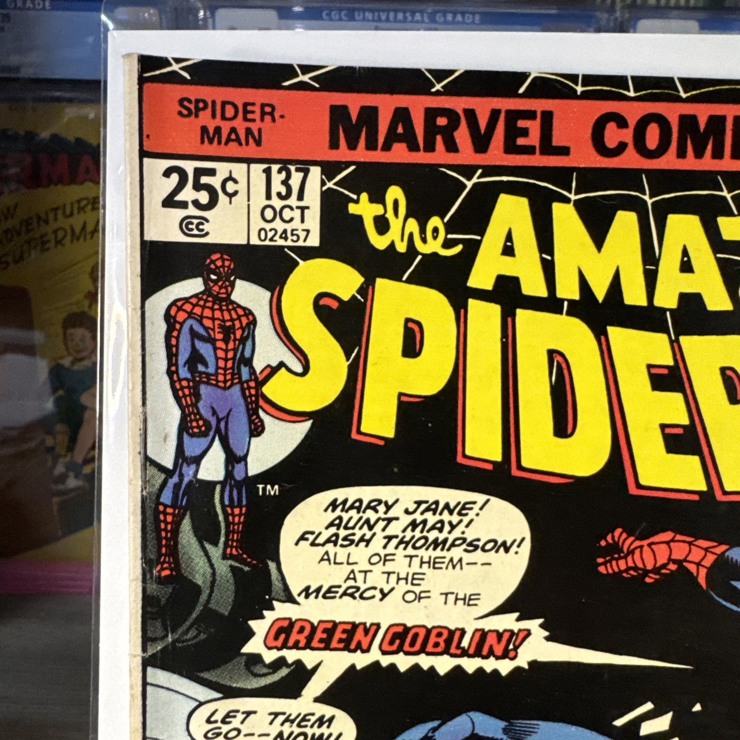 The Amazing Spider-Man #137 (Marvel Comics 1974) F+ MVS Intact! BRONZE KEY