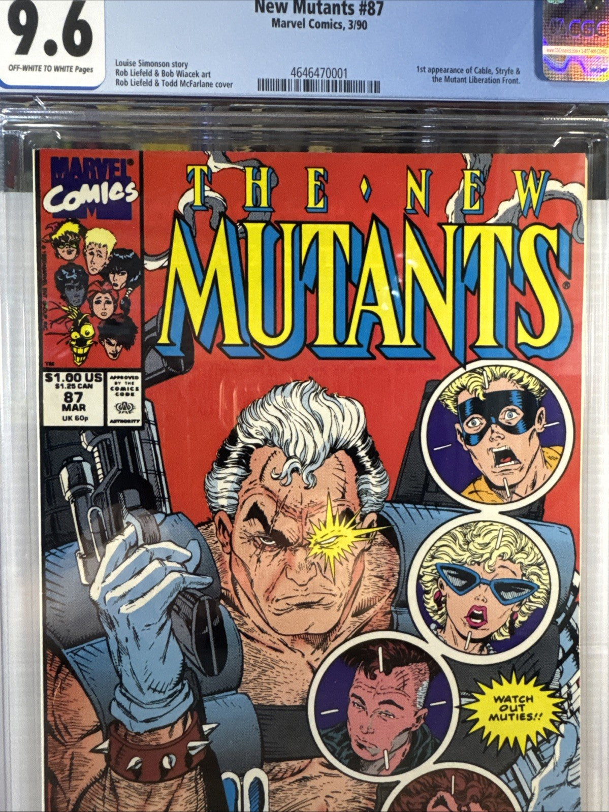 💥 New Mutants # 87 CGC 9.6 1990 Near Mint +  1st Appearance Cable 💥