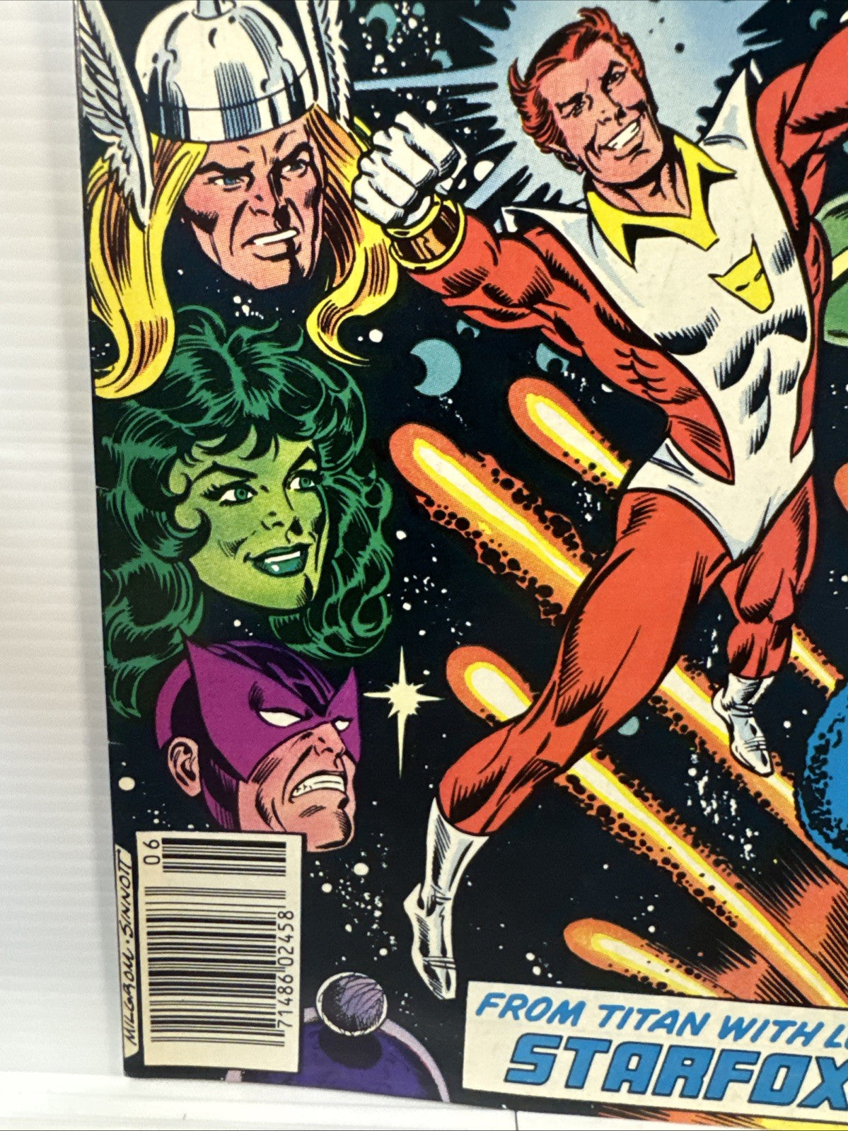 The Avengers #232 Newsstand Variant (Marvel Comics June 1983) KEY BRONZE Starfox