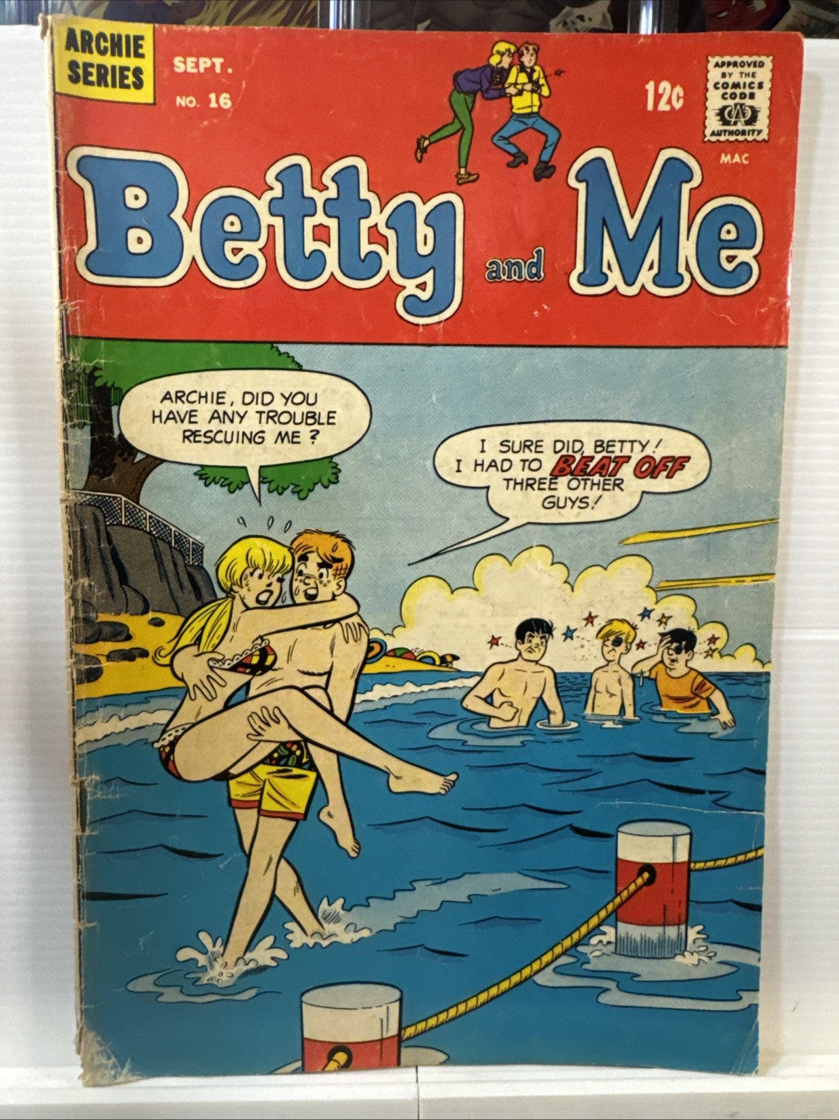 Betty and Me #16 (1968) Archie Comic Infamous “Beat Off” Cover KEY SILVER SCARCE