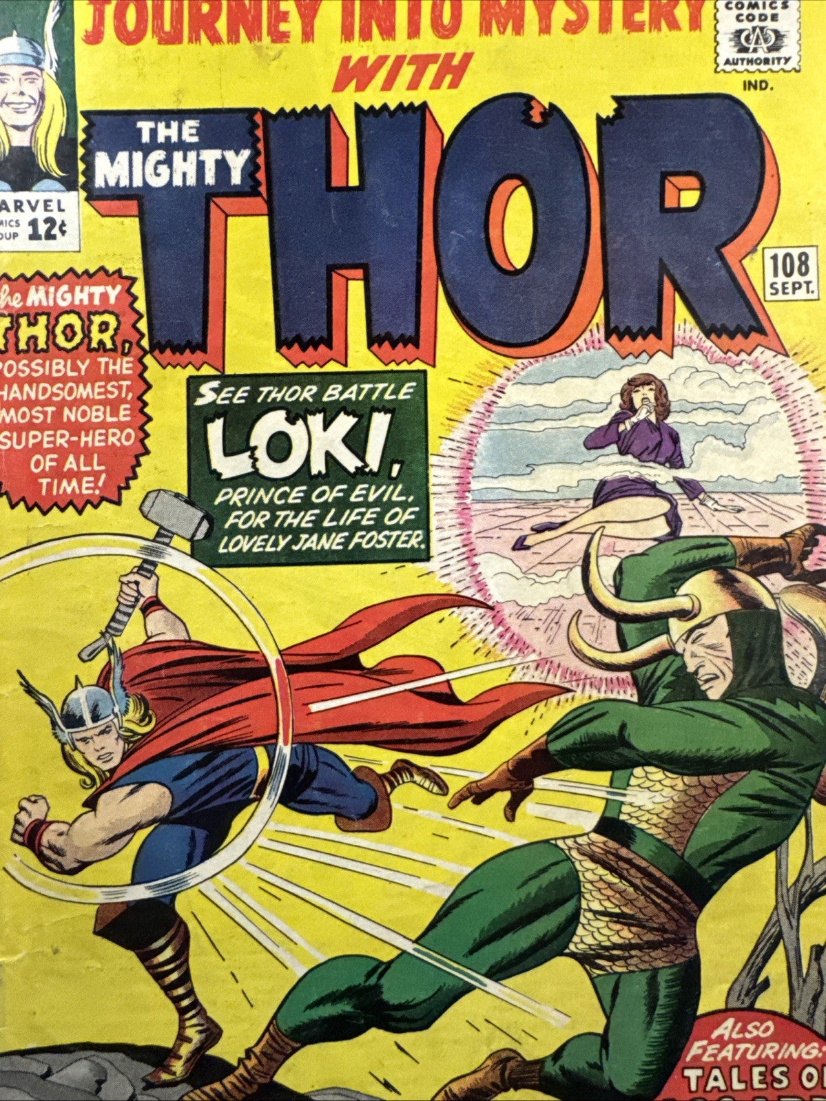 Journey into Mystery #108 (Marvel Comics September 1964) VG- SILVER