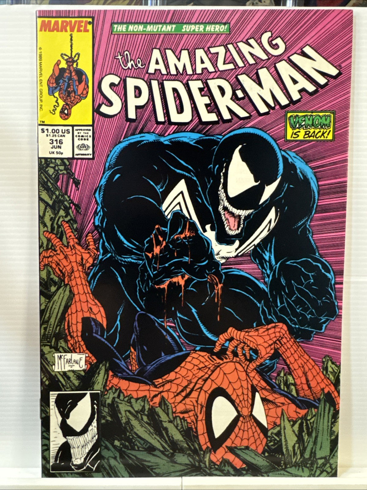 The Amazing Spider-Man #316 Marvel Comics 1989 VENOM KEY COPPER McFarlane NM/NM+