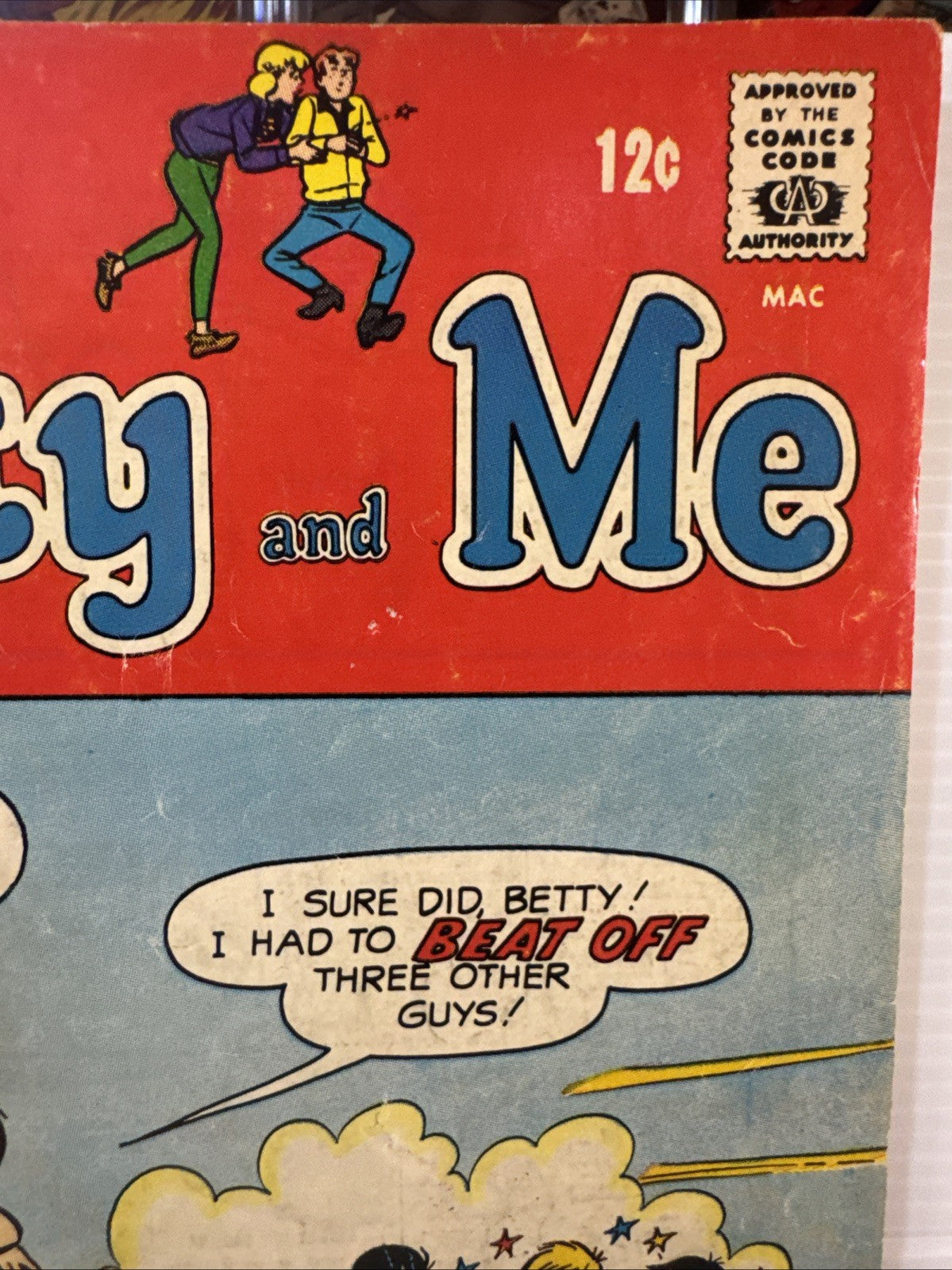 Betty and Me #16 (1968) Archie Comic Infamous “Beat Off” Cover KEY SILVER SCARCE