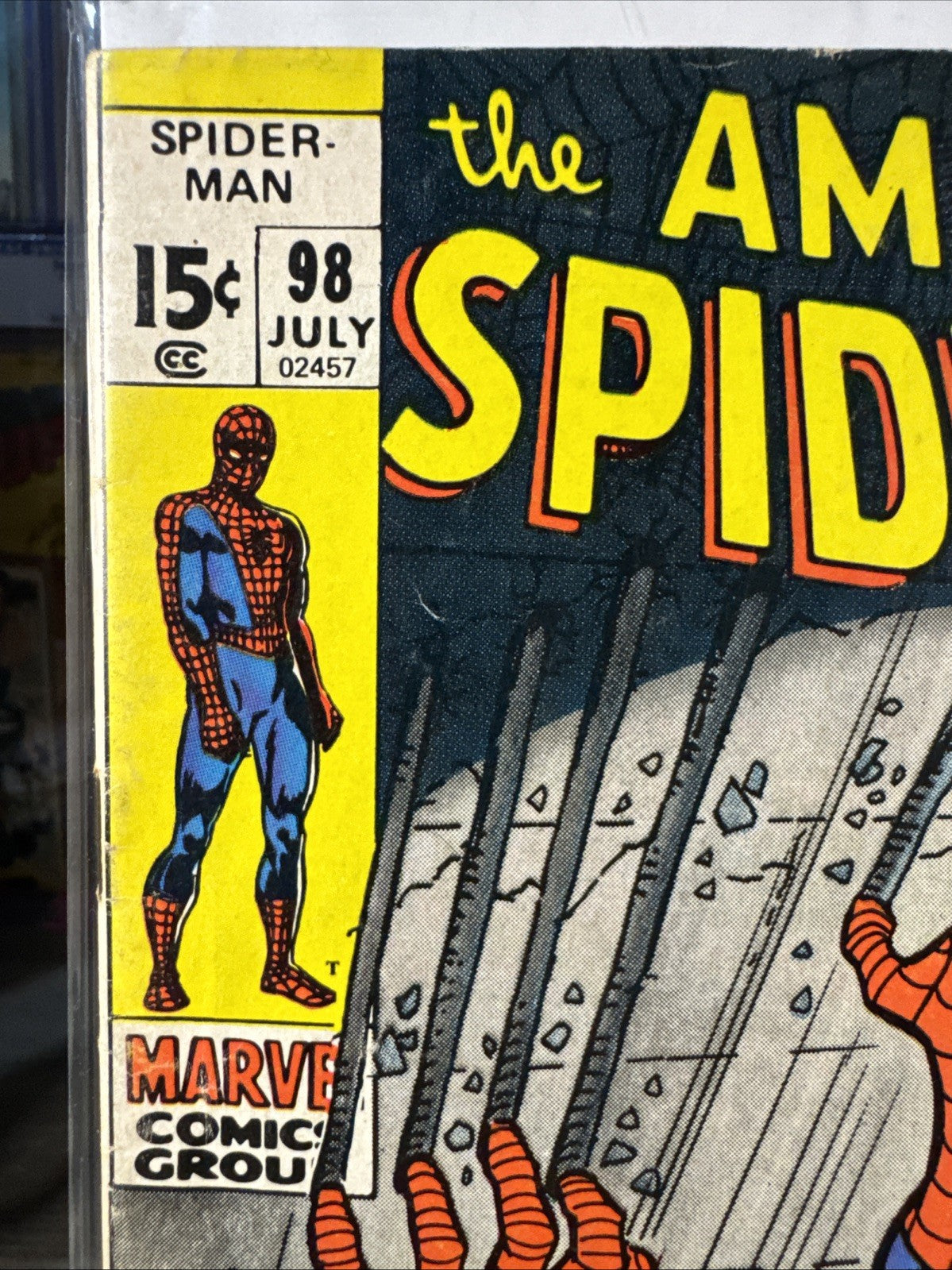 The Amazing Spider-Man #98 (Marvel Comic 1971) BRONZE F- KEY Controversial Drug