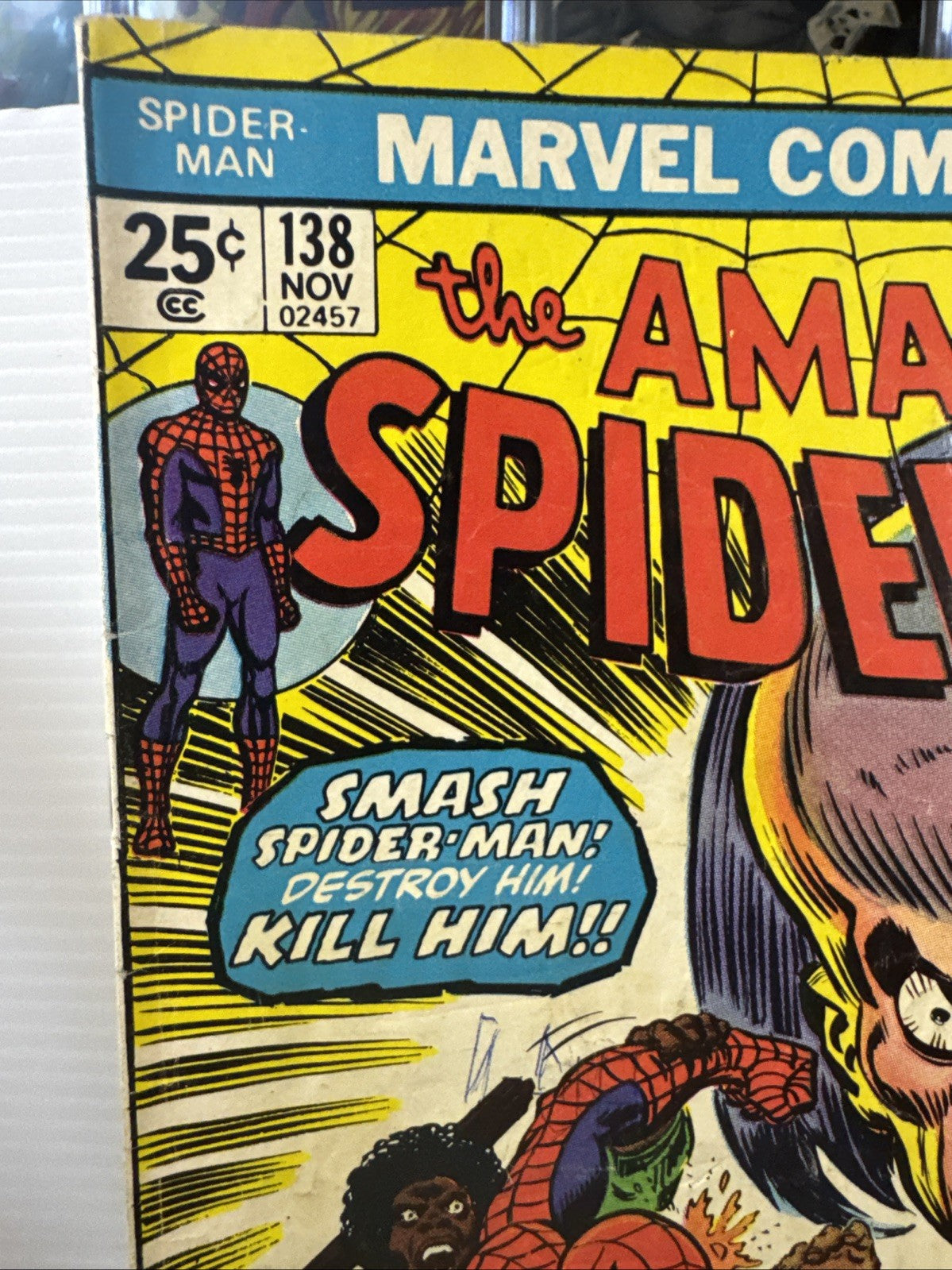 The Amazing Spider-Man #138 (Marvel Comics November 1974) Has MVS KEY BRONZE