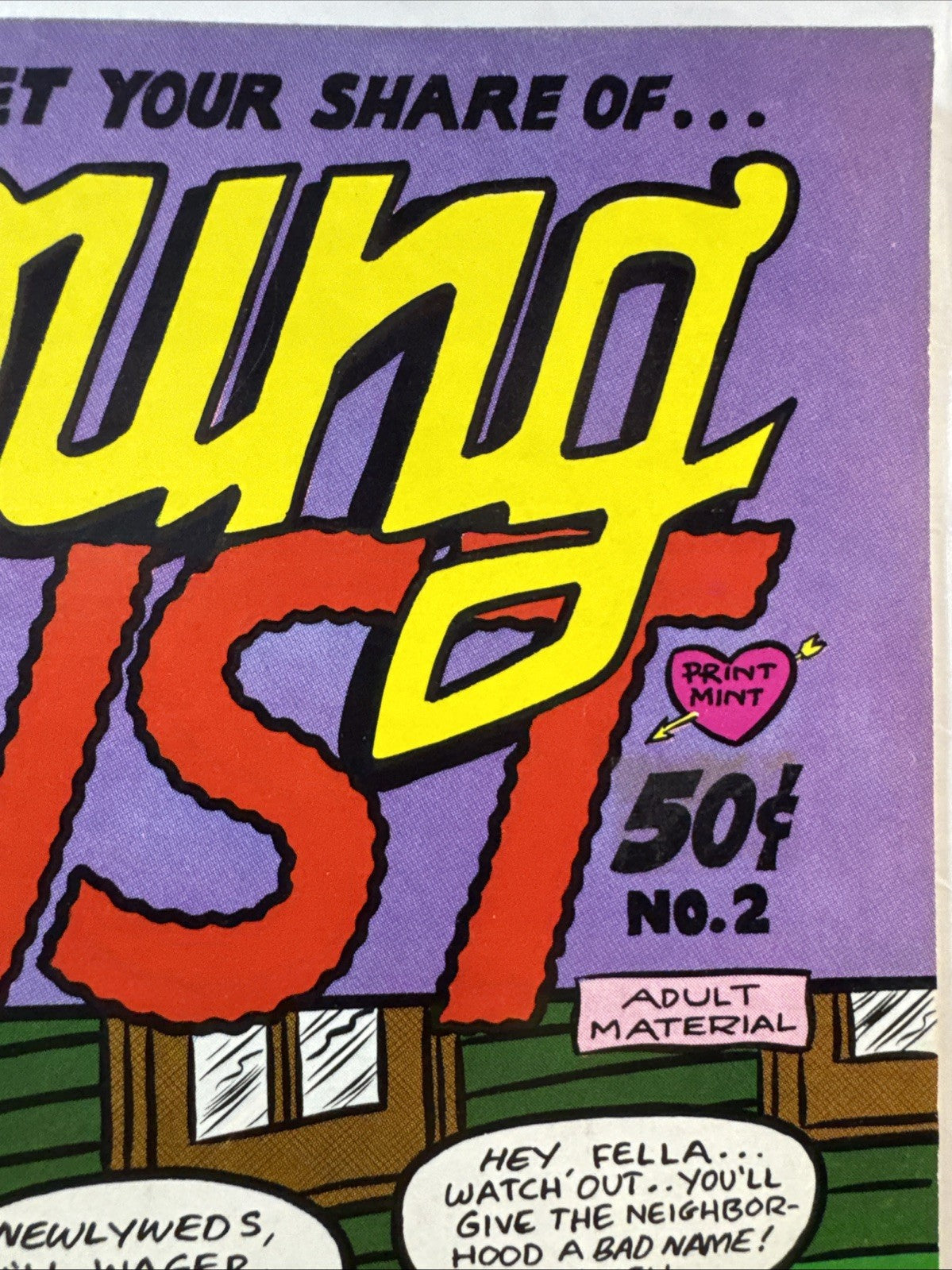 YOUNG LUST #2 1st Print Justin Green VF+/NM- UNDERGROUND Rare Print Mint 1971