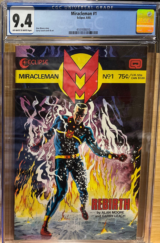 Miracleman #1 CGC 9.4 NM Eclipse Comics 1985 Alan Moore Remakes Marvelman Key