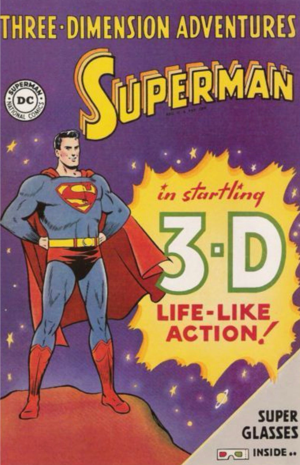 Superman 3-D (with glasses)