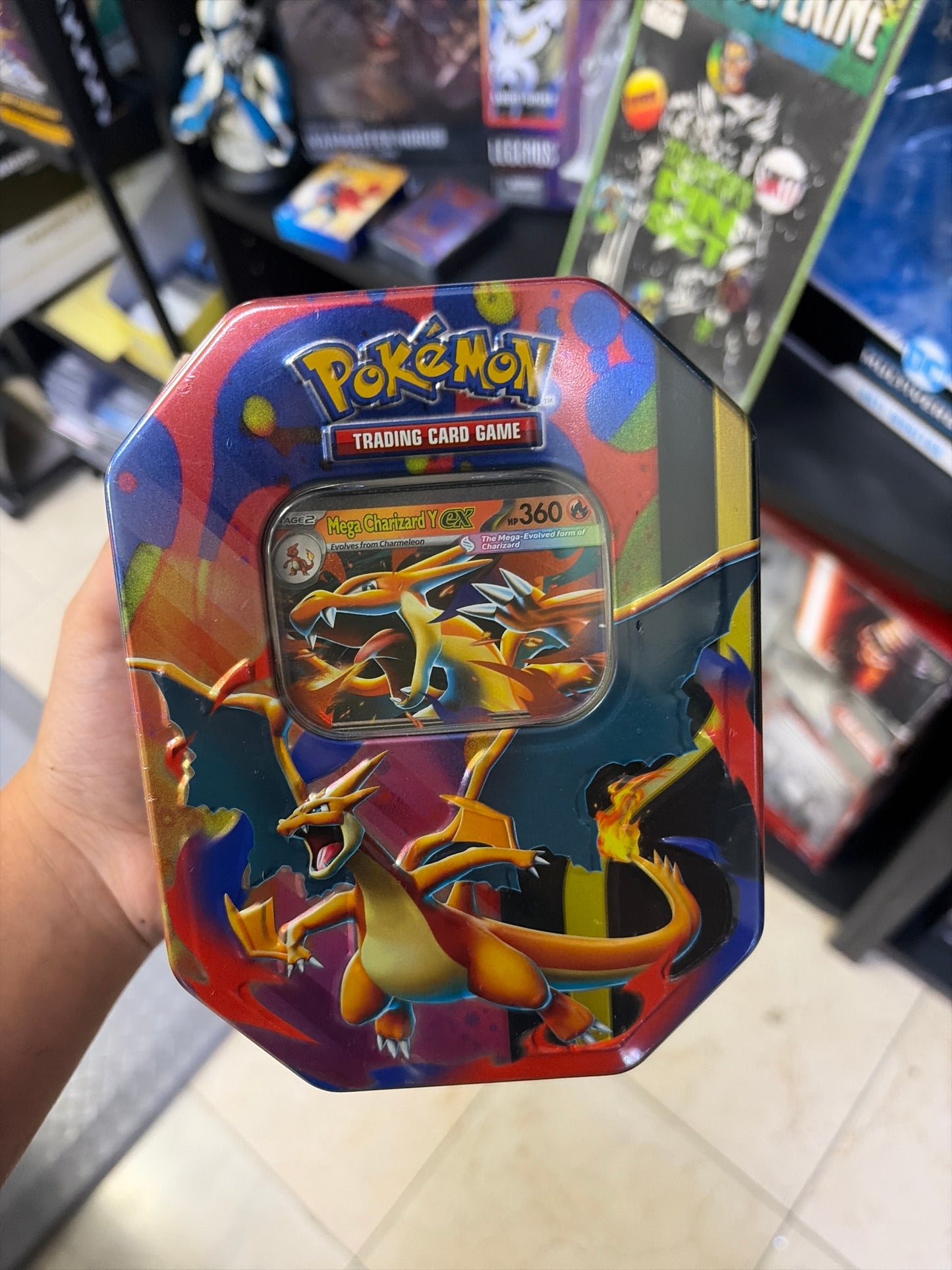 Pokemon TCG Mega Charizard tin
