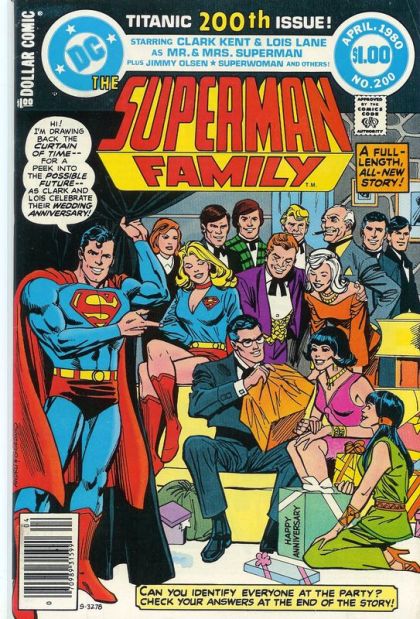 The Superman Family Unhappy Anniversary/The Thief at Sky's Edge/Clark Kent's Frantic Fan/Something Swims The Time Stream/Celebration 200